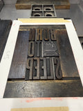"Born to Sleep" 5" x 7" Letterpress Print