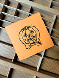 "Pumpking" 6" x 6" Letterpress Print