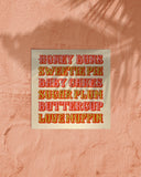 TEXTPERIMENTS - Honey Buns • 12" x 12" Mini Screen-Print